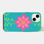 Lebendiges blühendes Blumen-Design iPhone Hülle (Rückseite (Horizontal))