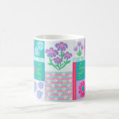 Lebendiges blühendes Blumen-Design Kaffeetasse (Mittel)