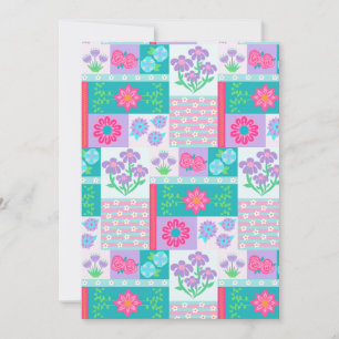 Lebendiges blühendes Blumen-Design Karte