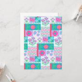 Lebendiges blühendes Blumen-Design Karte (Vorderseite/Rückseite Beispiel)