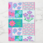 Lebendiges blühendes Blumen-Design Lebensmitteletikett (Einzelnes Label)