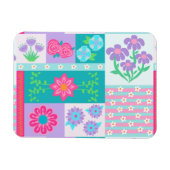 Lebendiges blühendes Blumen-Design Magnet (Horizontal)