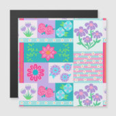 Lebendiges blühendes Blumen-Design Magnetkarte (Vorne/Hinten)