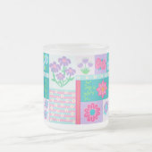 Lebendiges blühendes Blumen-Design Mattglastasse (Mittel)