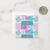 Lebendiges blühendes Blumen-Design Mitteilungskarte (Vorderseite/Rückseite Beispiel)
