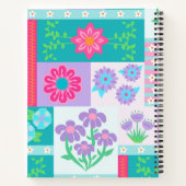 Lebendiges blühendes Blumen-Design Notizblock (Rückseite)