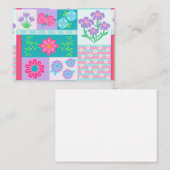 Lebendiges blühendes Blumen-Design Platzkarte (Vorne/Hinten)