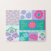 Lebendiges blühendes Blumen-Design Puzzle (Horizontal)