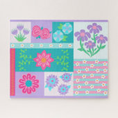 Lebendiges blühendes Blumen-Design Puzzle (Horizontal)