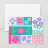 Lebendiges blühendes Blumen-Design RSVP Karte (Vorne/Hinten)