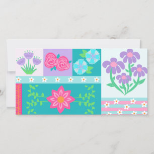 Lebendiges blühendes Blumen-Design Save The Date