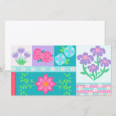 Lebendiges blühendes Blumen-Design Save The Date (Vorne/Hinten)