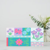 Lebendiges blühendes Blumen-Design Save The Date (Stehend Vorderseite)