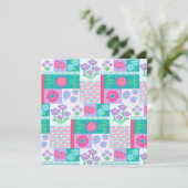 Lebendiges blühendes Blumen-Design Save The Date (Stehend Vorderseite)