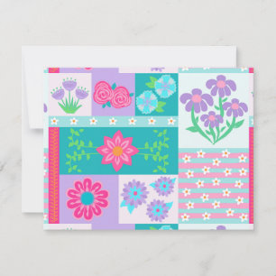 Lebendiges blühendes Blumen-Design Save The Date