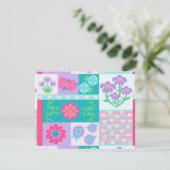 Lebendiges blühendes Blumen-Design Save The Date (Stehend Vorderseite)