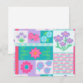 Lebendiges blühendes Blumen-Design Save The Date (Vorne/Hinten)