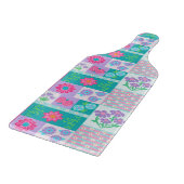 Lebendiges blühendes Blumen-Design Schneidebrett (Ecke)