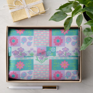 Lebendiges blühendes Blumen-Design Seidenpapier