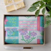 Lebendiges blühendes Blumen-Design Seidenpapier (Geschenk)