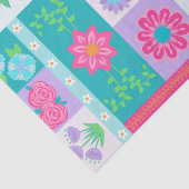 Lebendiges blühendes Blumen-Design Seidenpapier (Detail)