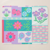 Lebendiges blühendes Blumen-Design Sherpadecke (Vorderseite (Horizontal))