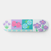 Lebendiges blühendes Blumen-Design Skateboard (Horizontal)