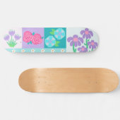 Lebendiges blühendes Blumen-Design Skateboard (Horizontal)
