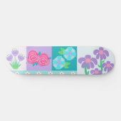 Lebendiges blühendes Blumen-Design Skateboard (Horizontal)