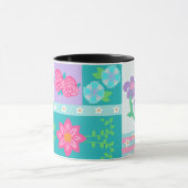 Lebendiges blühendes Blumen-Design Tasse (Zentrum)