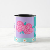 Lebendiges blühendes Blumen-Design Tasse (Zentrum)