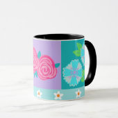 Lebendiges blühendes Blumen-Design Tasse (VorderseiteRechts)