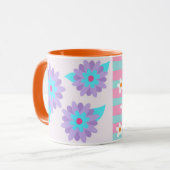 Lebendiges blühendes Blumen-Design Tasse (Vorderseite Links)