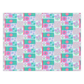 Lebendiges blühendes Blumen-Design Tischdecke (Vorderseite (Horizontal))