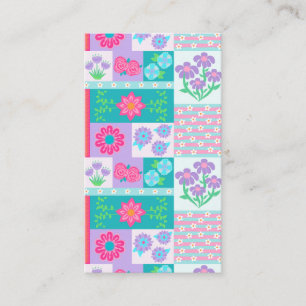 Lebendiges blühendes Blumen-Design Visitenkarte