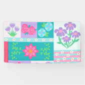 Lebendiges blühendes Blumendesign Banner (Horizontal)