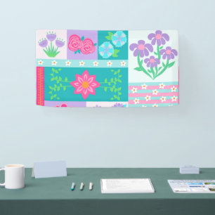 Lebendiges blühendes Blumendesign Banner