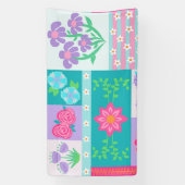 Lebendiges blühendes Blumendesign Banner (Vertikal)