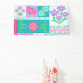 Lebendiges blühendes Blumendesign Banner (InSitu)