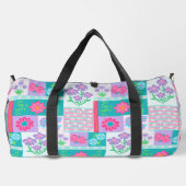Lebendiges blühendes Blumendesign Duffle Bag (Rückseite)