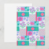 Lebendiges blühendes Blumendesign Einladung (Vorne/Hinten)