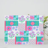 Lebendiges blühendes Blumendesign Einladung (Stehend Vorderseite)