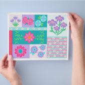 Lebendiges blühendes Blumendesign Flyer (Hand)