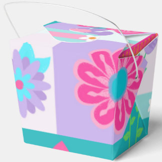 Lebendiges blühendes Blumendesign Geschenkschachtel