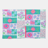 Lebendiges blühendes Blumendesign Geschirrtuch (Horizontal)