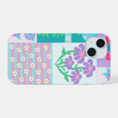 Lebendiges blühendes Blumendesign iPhone 15 Hülle (Rückseite (Horizontal))