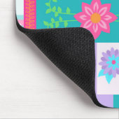 Lebendiges blühendes Blumendesign Mousepad (Ecke)