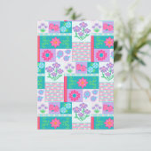 Lebendiges blühendes Blumendesign RSVP Karte (Stehend Vorderseite)