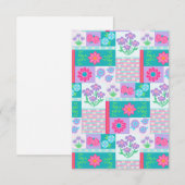 Lebendiges blühendes Blumendesign RSVP Karte (Vorne/Hinten)