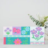 Lebendiges blühendes Blumendesign Save The Date (Stehend Vorderseite)